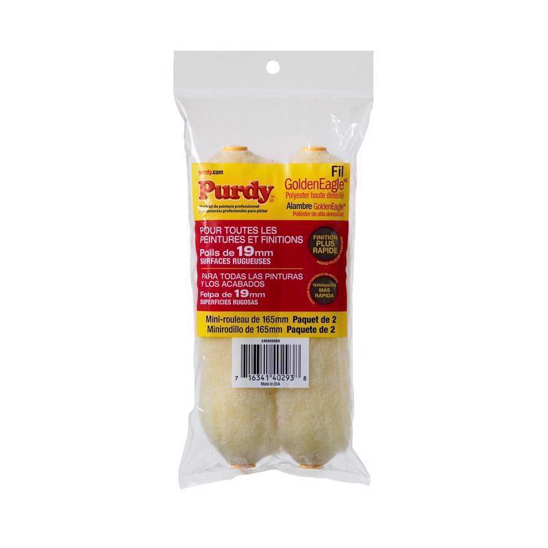 Purdy GoldenEagle Polyester 6-1/2 in. W X 3/4 in. Jumbo Mini Paint Roller Cover 2 pk