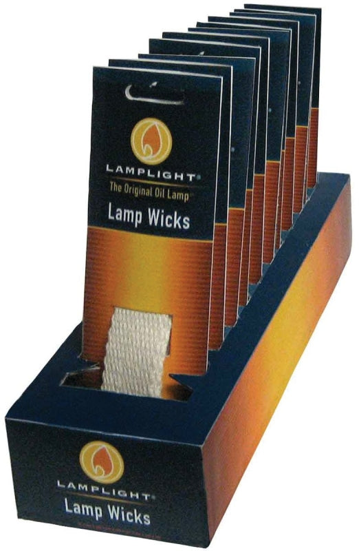 Lamplight 99963 Lamp Wick, Flat, Cotton, For: Oil Lamps, Pack of 12