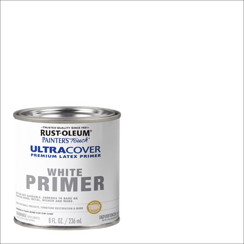 Rust-Oleum Ultra Cover Flat White Paint Exterior and Interior 0.5 oz, Pack of 6