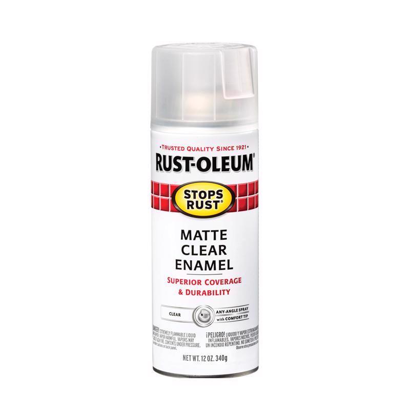 Rust-Oleum 285093 Rust Preventative Spray Paint, Matte, Clear, 12 oz, Can, Pack of 6