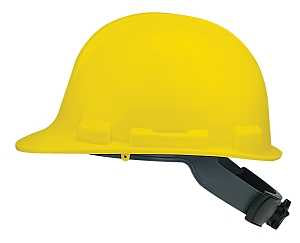 Safety Works SWX00347 Hard Hat, Yellow, 4-Point Textile Suspension, HDPE Shell, Class: E, Wheel Ratchet Wheel Ratchet