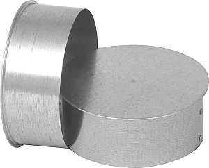 Imperial GV0726 Round End Cap, 8 in Dia, Galvanized Steel, Galvanized