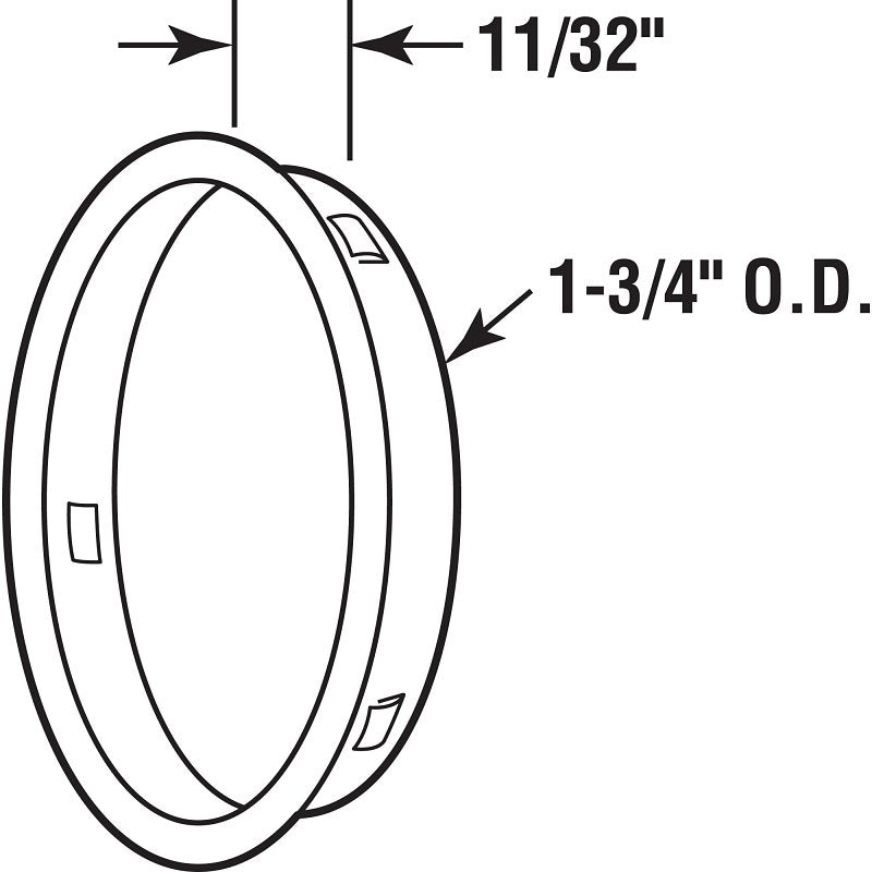 Prime-Line N 7203 Door Pull, 1-3/4 in Dia, 5/16 in D, Steel, Satin Nickel