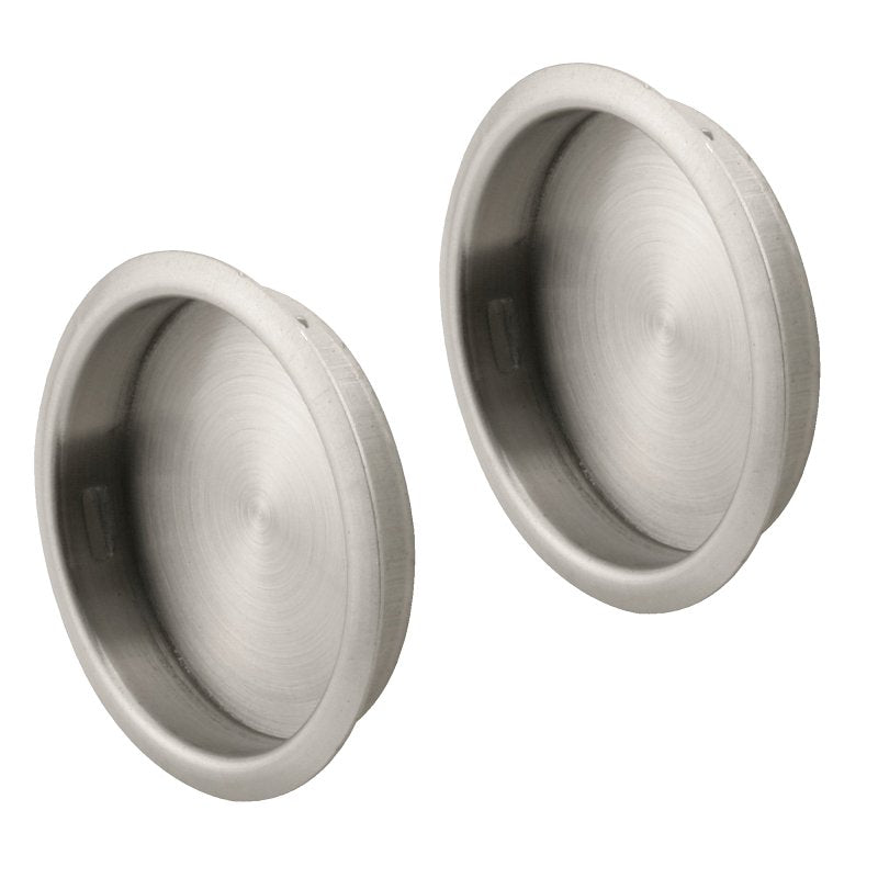Prime-Line N 7203 Door Pull, 1-3/4 in Dia, 5/16 in D, Steel, Satin Nickel