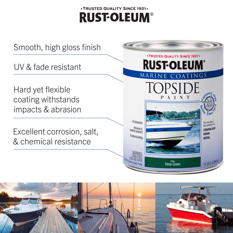 Rust-Oleum Marine Coatings Outdoor Gloss Navy Blue Marine Topside Paint 1 qt