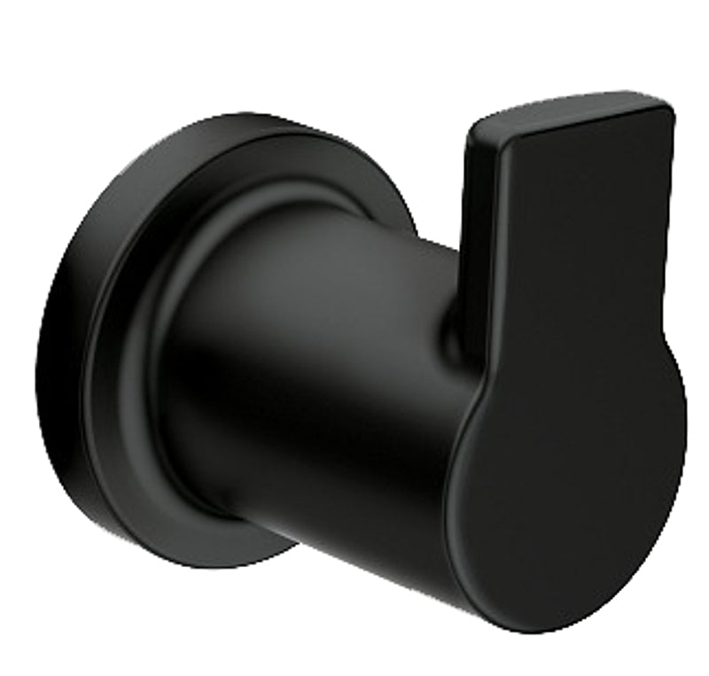 Moen RINZA Series Y1103BL Robe Hook, 1-Hook, Zinc, Matte, Wall Mounting