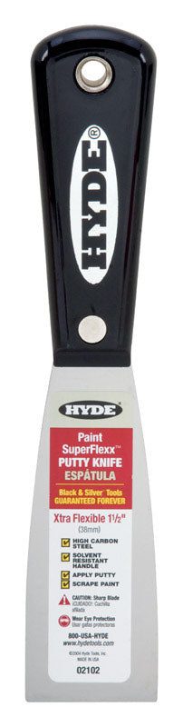 Hyde SuperFlexx 1-1/2 in. W High-Carbon Steel Extra Flexible Putty Knife, Pack of 5