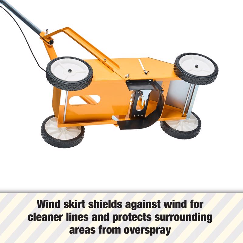 Rust-Oleum 13 in. W X 32 in. L Black/Yellow Plastic/Steel Striping Machine
