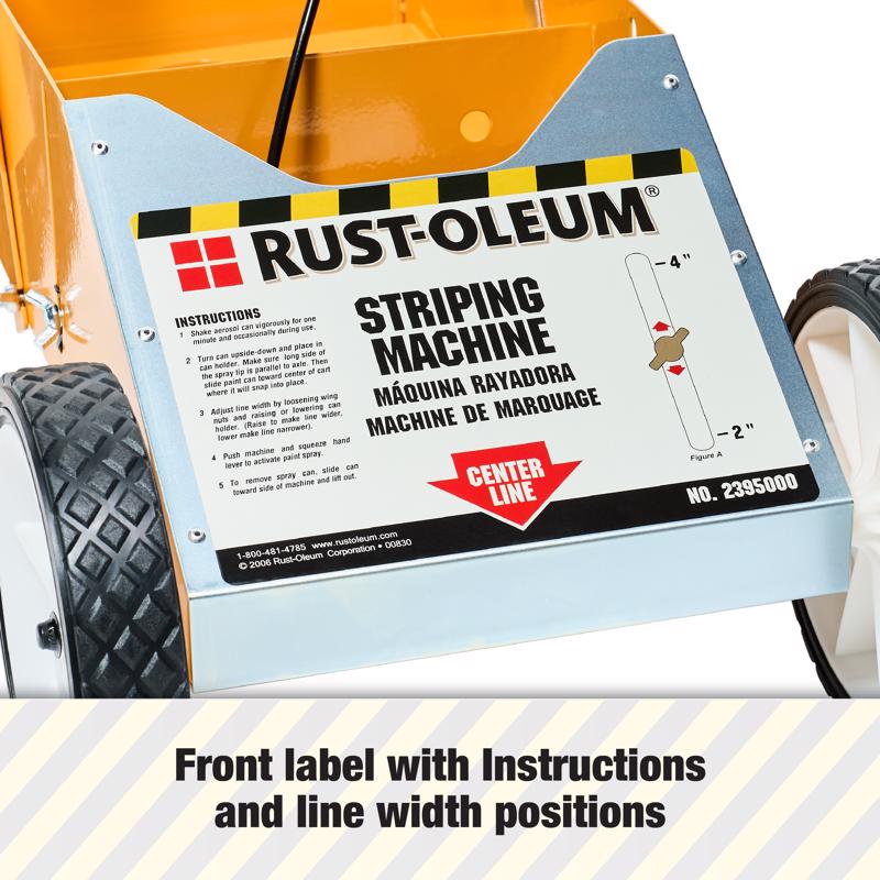 Rust-Oleum 13 in. W X 32 in. L Black/Yellow Plastic/Steel Striping Machine