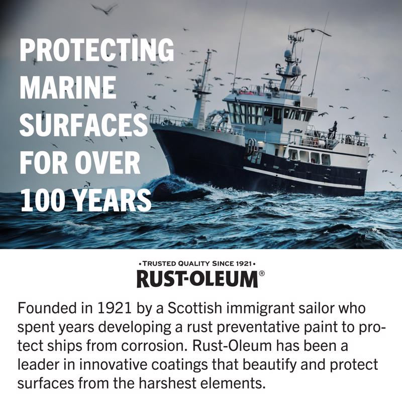 Rust-Oleum Marine Coatings Outdoor Flat Black Epoxy Antifouling Paint 1 qt