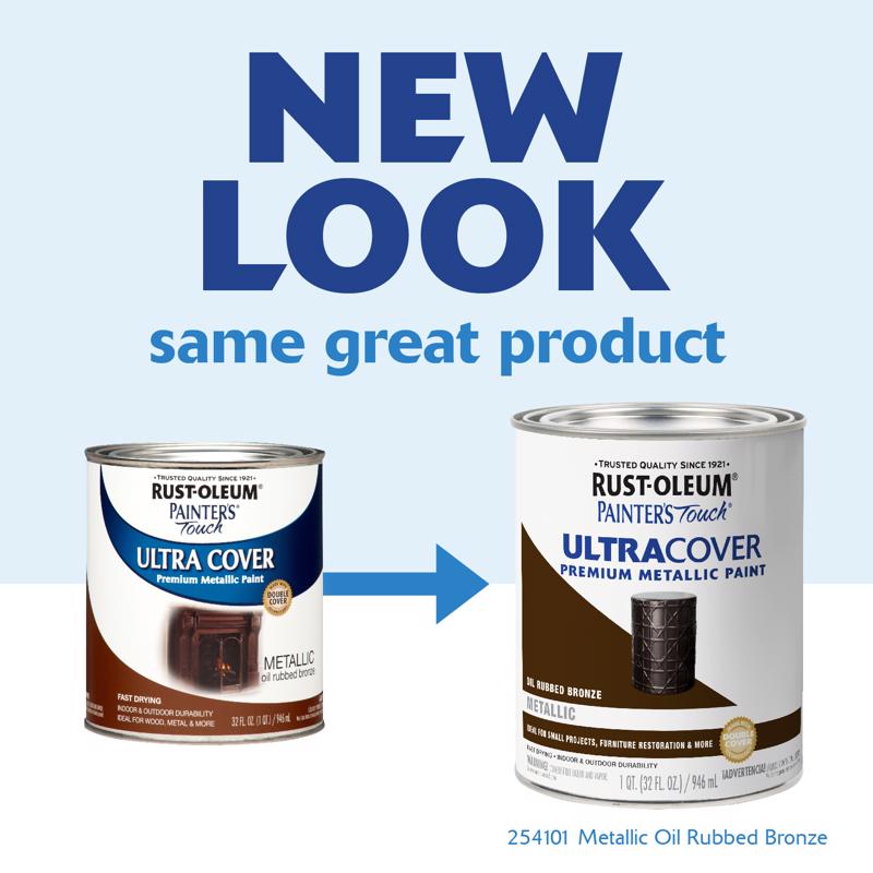 Rust-Oleum Painters Touch Ultra Cover Oil Rubbed Bronze Ultra Cover Paint 1 qt, Pack of 2