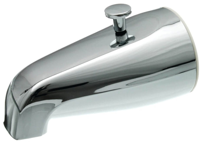 Danco 80765 Tub Spout with Diverter, 1/2, 3/4 in Connection, IPS, Metal, Chrome-Plated