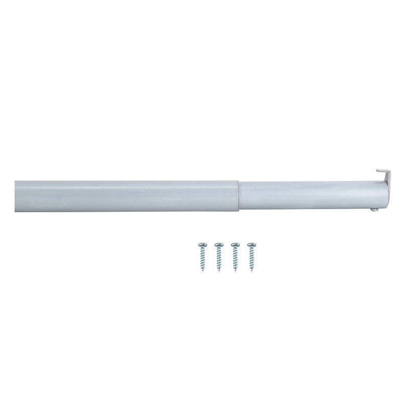 ProSource 21013ZCX-PS Adjustable Closet Rod, 30 to 48 in L, Steel, Silver