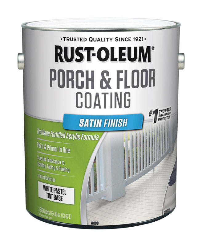 Rust-Oleum Porch & Floor Satin Tint Base Porch and Floor Paint+Primer 1 gal, Pack of 2