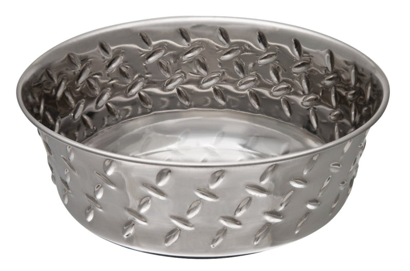 Loving Pets 7258 Pet Feeding Dish, 10-3/4 in Dia, 5 qt Volume, 1-Compartment, Stainless Steel, Silver
