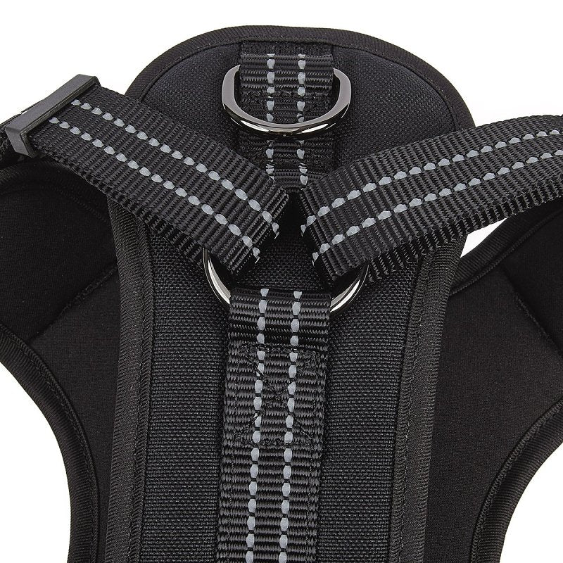 Guardian Gear ZA0031 10 30 Reflective Harness, 12 to 20 in, Fastening Method: O-Ring Strap, Nylon Harness, Jet Black