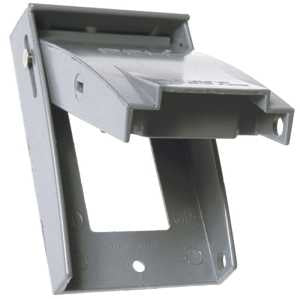 Hubbell 5028-5 Cover, 2-3/4 in W, 1-Gang, Metal, Gray, Powder-Coated