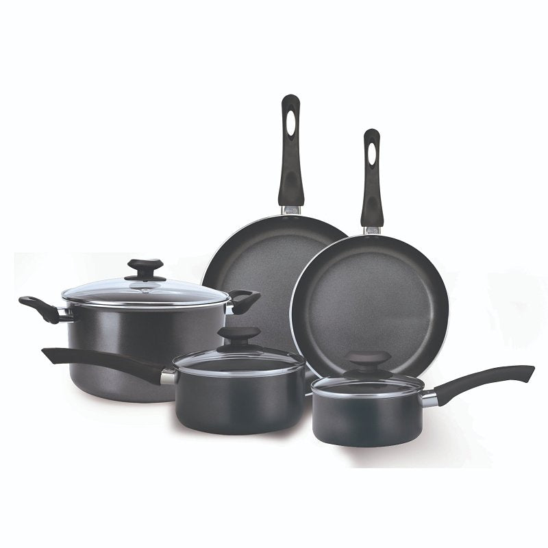 Ecolution Elements Series EEGY-1208 Cookware Set, Aluminum, Gray, 8-Piece