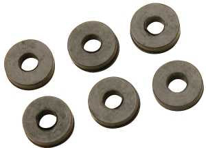 Plumb Pak PP805-36 Faucet Washer, Flat, 3/8L, 11/16 in Dia, Rubber, For: Sink and Faucets, Pack of 6