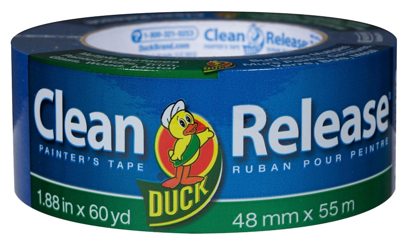 Duck 240195 Painter's Tape, 60 yd L, 1.88 in W, Blue