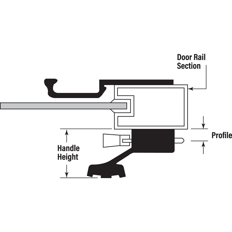Prime-Line C 1001 Handleset, Aluminum, Anodized