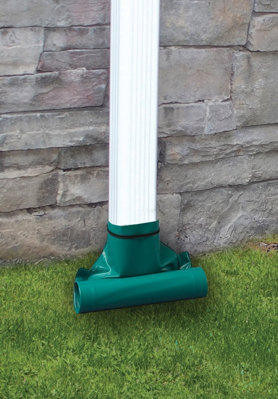 Frost King DE200 Downspout Extender, 8 ft L Extended, Vinyl, Green