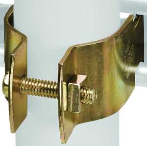 SuperStrut Z703 1 1/4-10 Pipe Clamp, Galvanized, Steel, Gold