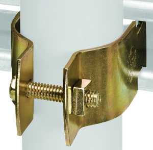 SuperStrut Z703 1 1/2-10 Pipe Clamp, Gold, Steel, Galvanized