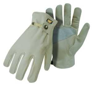 Cat CAT012110J Gloves, Men's, Jumbo, Keystone Thumb, Ball and Tape Cuff, Cowhide Leather, Tan