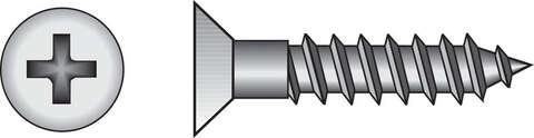 HILLMAN No. 14 X 1-1/2 in. L Phillips Zinc-Plated Coarse Wood Screws 100 pk