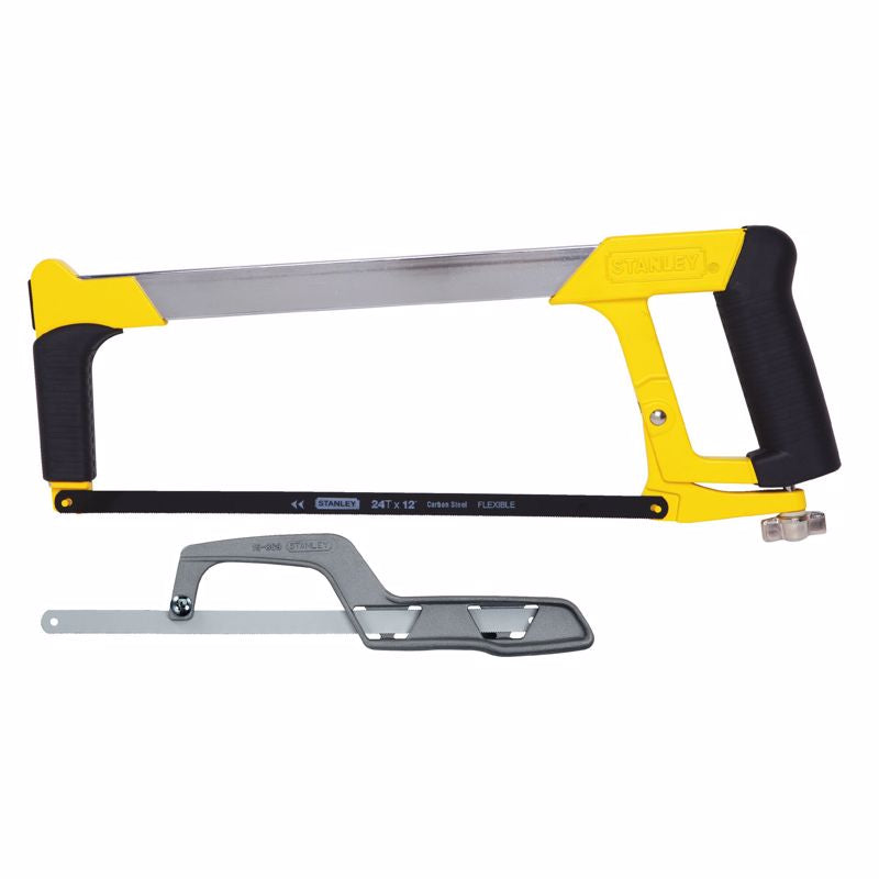 Stanley 12 in. Steel Hacksaw Black/Yellow 2 pc