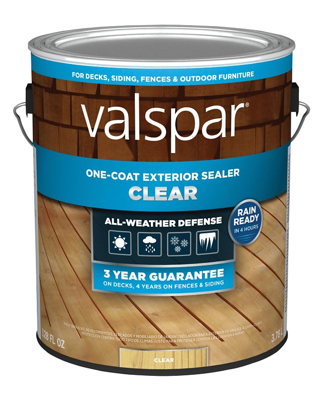 Valspar VL1028069-16 Exterior Sealer, Clear, Liquid, 1 gal, Pack of 4