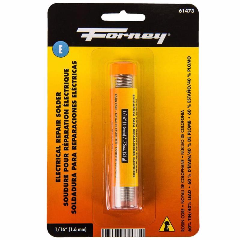 Forney 0.75 oz Rosin Core Solder Wire 0.06 in. D Tin/Lead 60/40 1 pc