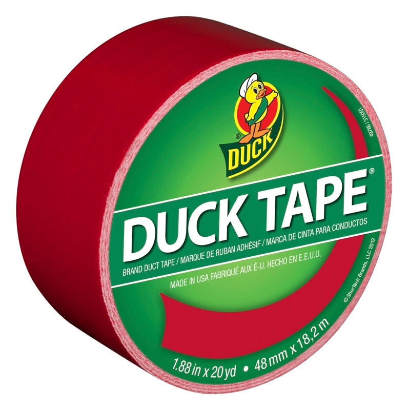 Duck 1265014 Duct Tape, Red, 8 mil Thick, 20 yd L, 1.88 in W