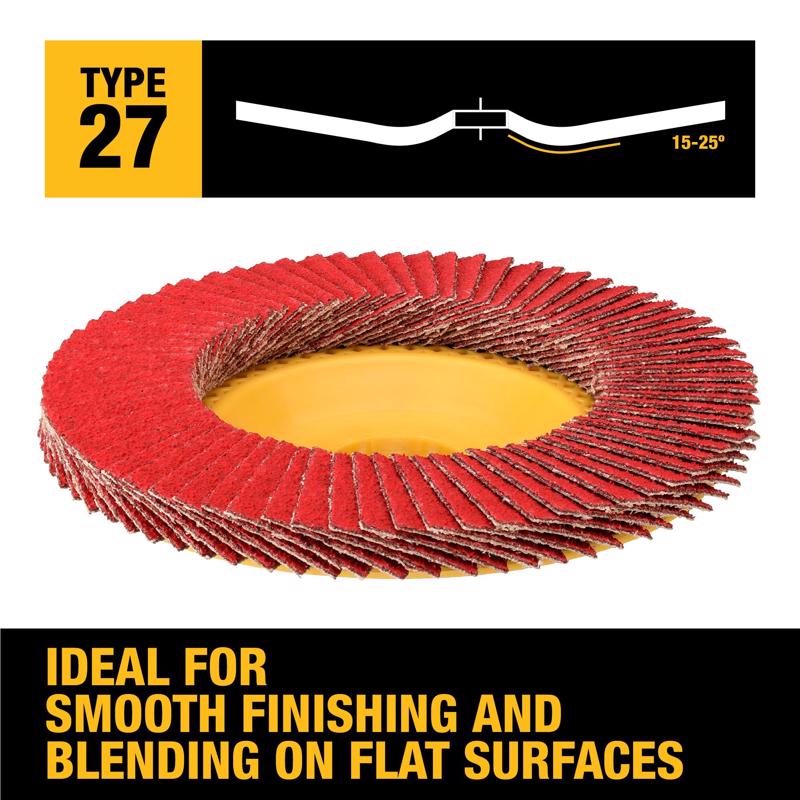 DeWalt MaxTrim 4-1/2 in. D X 7/8 in. Ceramic Trim Flap Disc 60 Grit 1 each