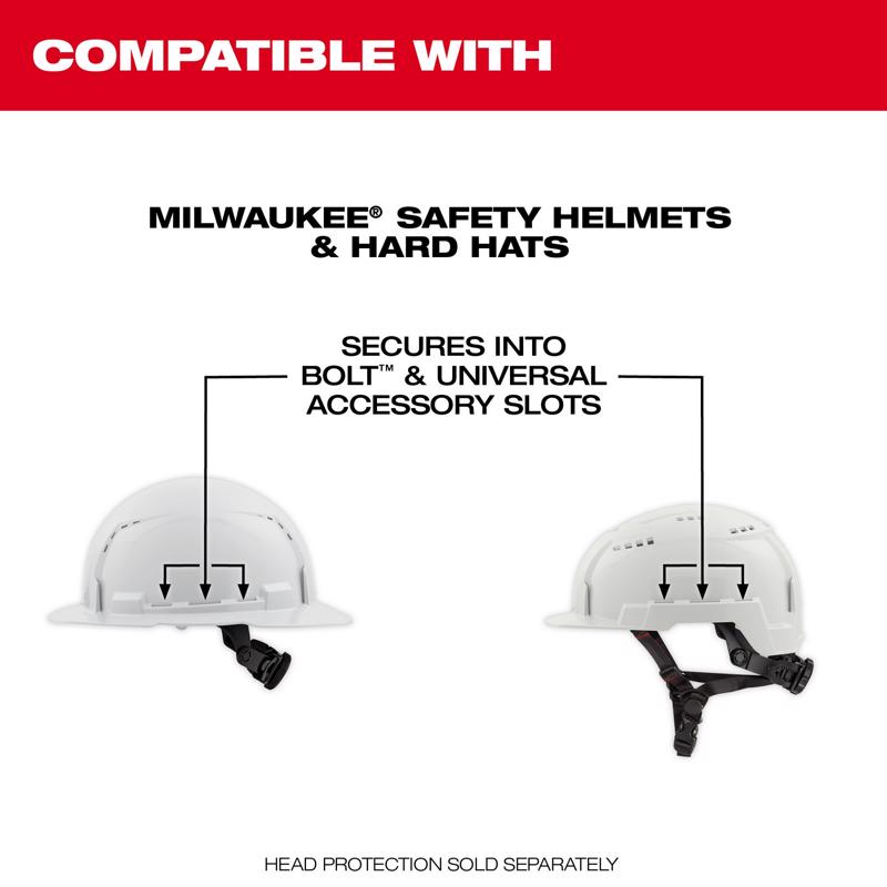 Milwaukee Bolt 26 dB Plastic PPE Ear Muffs Black/Red 1 pk