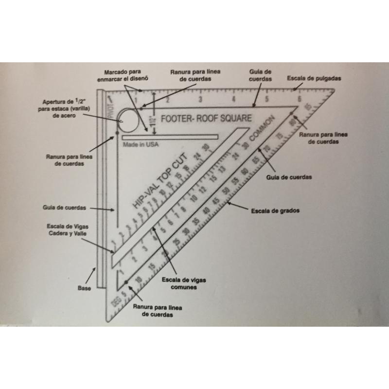 Easy Square Footer & Roof Square 7 in. L X .5 in. H Polystyrene Carpenter Square