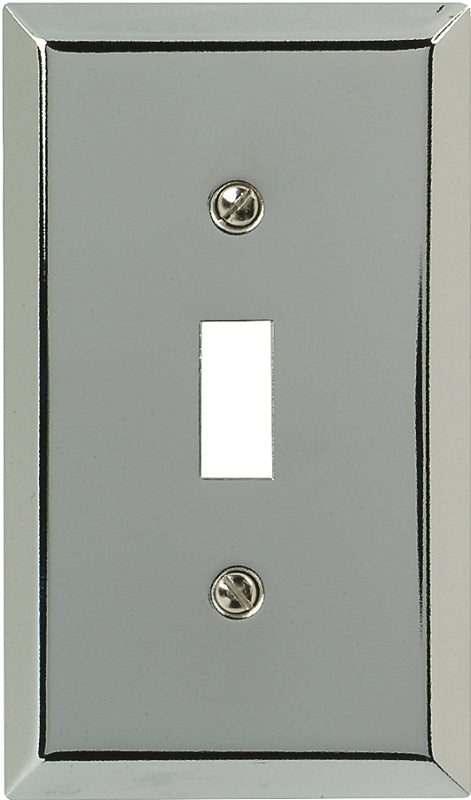 Amerelle 161T Wallplate, 4-15/16 in L, 2-7/8 in W, 1-Gang, Steel, Polished Chrome