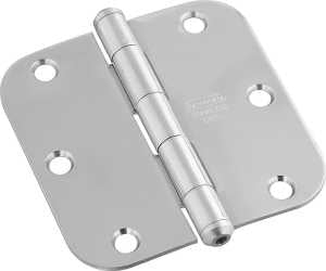 National Hardware N830-269 Door Hinge, Stainless Steel, Zinc-Plated, Non-Rising, Removable Pin, Full-Mortise Mounting