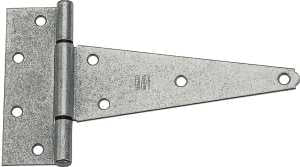 National Hardware N129-494 T-Hinge, 1-7/8 in W Frame Leaf, 4-1/2 in H Frame Leaf, Steel, Galvanized, 46 lb