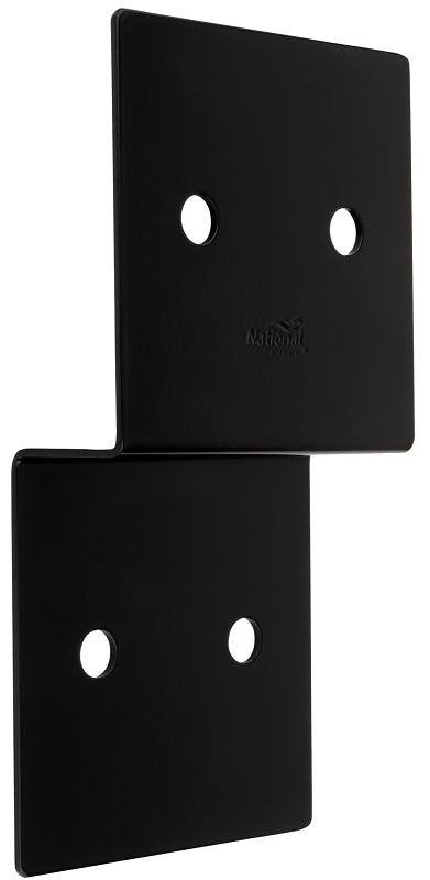 National Hardware Indio 1219BC Series N800-208 Joist Tie, 9-3/4 in L, 5 in W, Steel, Powder-Coated/Storm Shine, Black