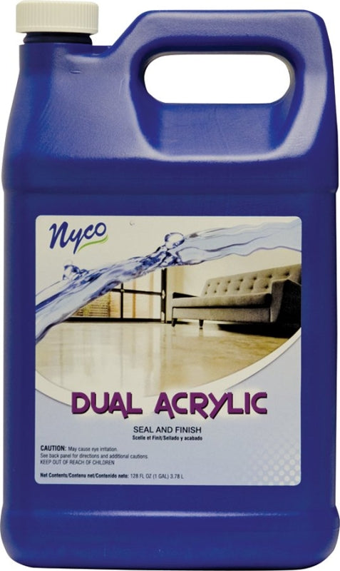 nyco NL90433-900104 Floor Seal and Finish, 128 oz, Liquid, Acrylic Polymer, White, Pack of 4