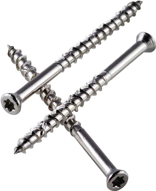 Simpson Strong-Tie T10300WPP Deck Screw, #10 Thread, 3 in L, Box Thread, Flat Head, Steel, Stainless Steel, 350/PK