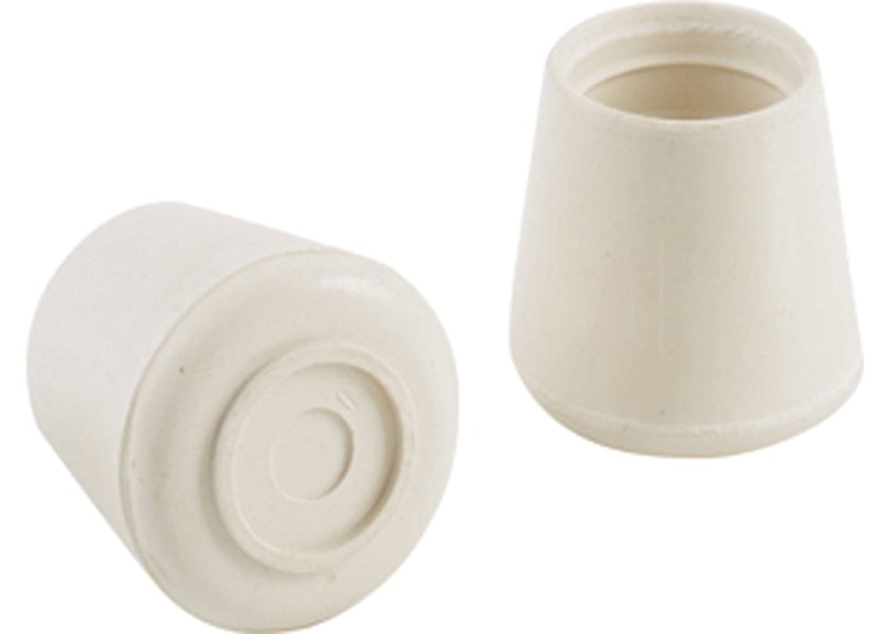 Shepherd Hardware 9117 Leg Tip, Round, Rubber, Off-White, 1/2 in Dia, Pack of 6