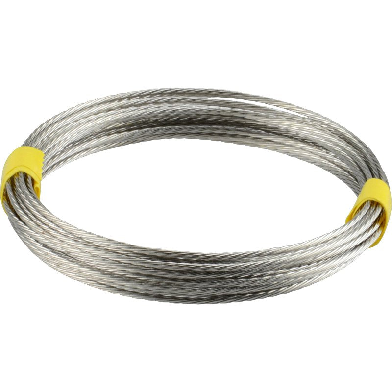 OOK 50165 Mirror Hanging Cord, 20 lb, Stainless Steel, White