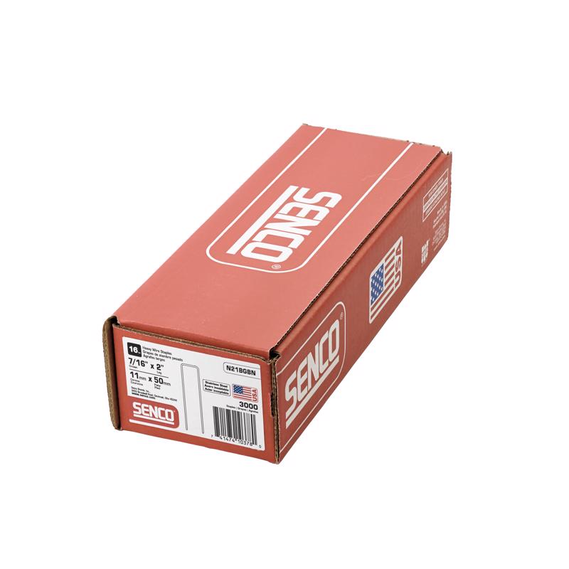Senco N-Series 7/16 in. W X 2 in. L 16 Ga. Narrow Crown Heavy Wire Staples 10000 pk