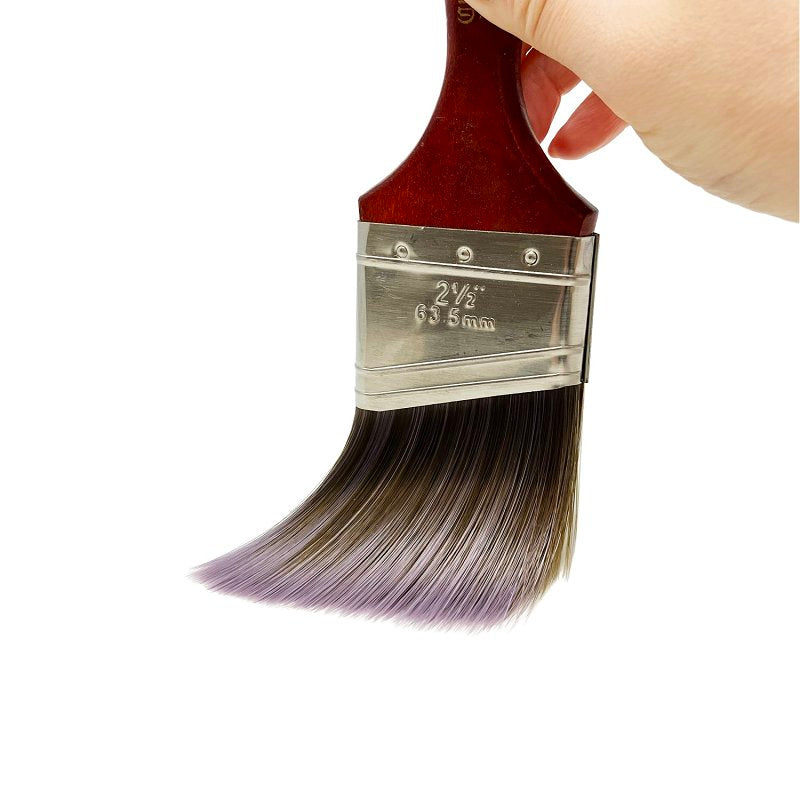 Chidaca 186 Series 18663 Paint Brush, 2-1/2 in W, Angular Brush, Nylon/Polyester Bristle, Short Handle