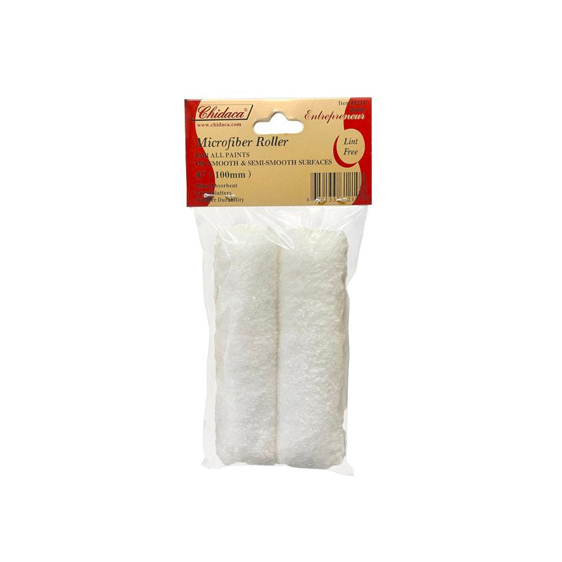 Chidaca 61210 Roller Cover, 10 mm Thick Nap, 4 in L, Microfiber Cover