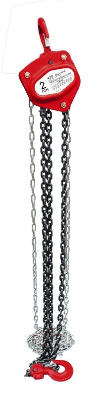 Acorn Hardware 400 Series 420 Chain Block, 2 ton, 10 ft H Lifting, 16-9/16 in Between Hooks
