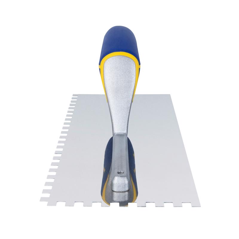 QEP 11 in. W X 4-1/2 in. L Stainless Steel Square Notched Trowel